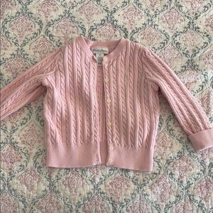Ralph Lauren Light Pink Cable Knit cardigan baby/toddler